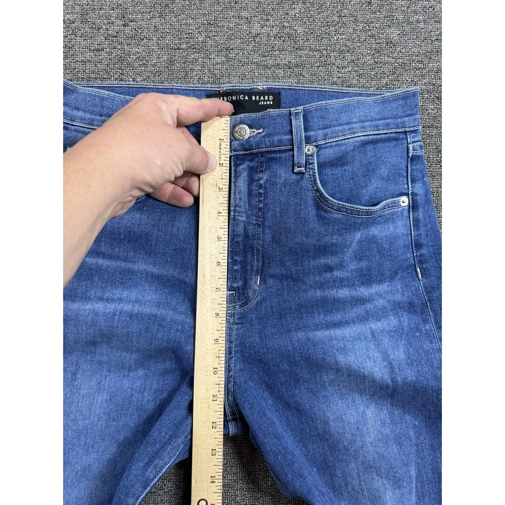 Veronica Beard Jeans Womens 30 Blue Ryleigh Slim Straight‎ High Rise Made USA - Picture 6 of 11